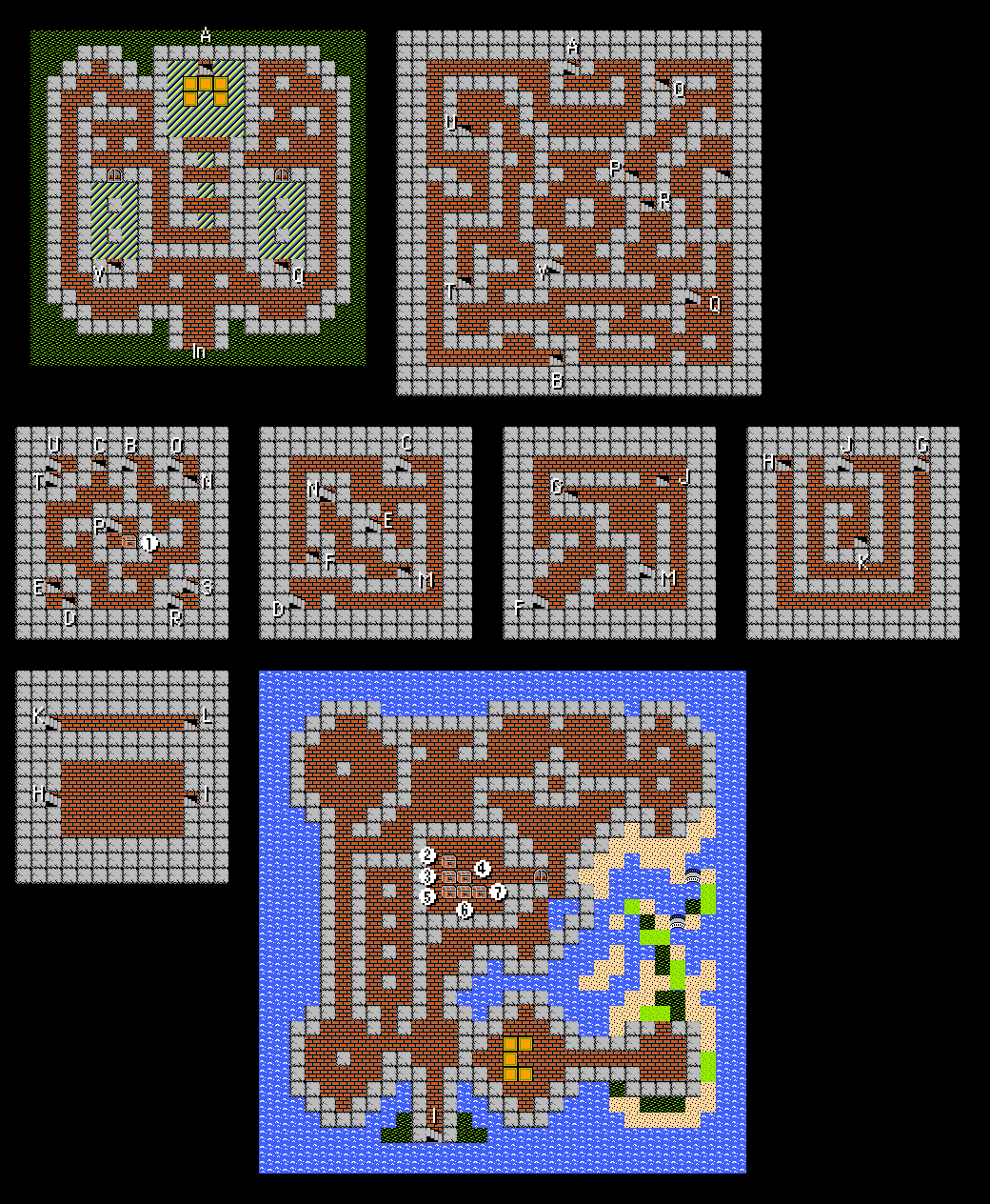 DRAGON QUEST 1 ／ドラゴンクエスト 1 攻略：竜王の城 マップ画像